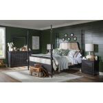 Complete Bobbin Post Bed 6/6 King Beds Barnwood Oak And Kettle Black 19