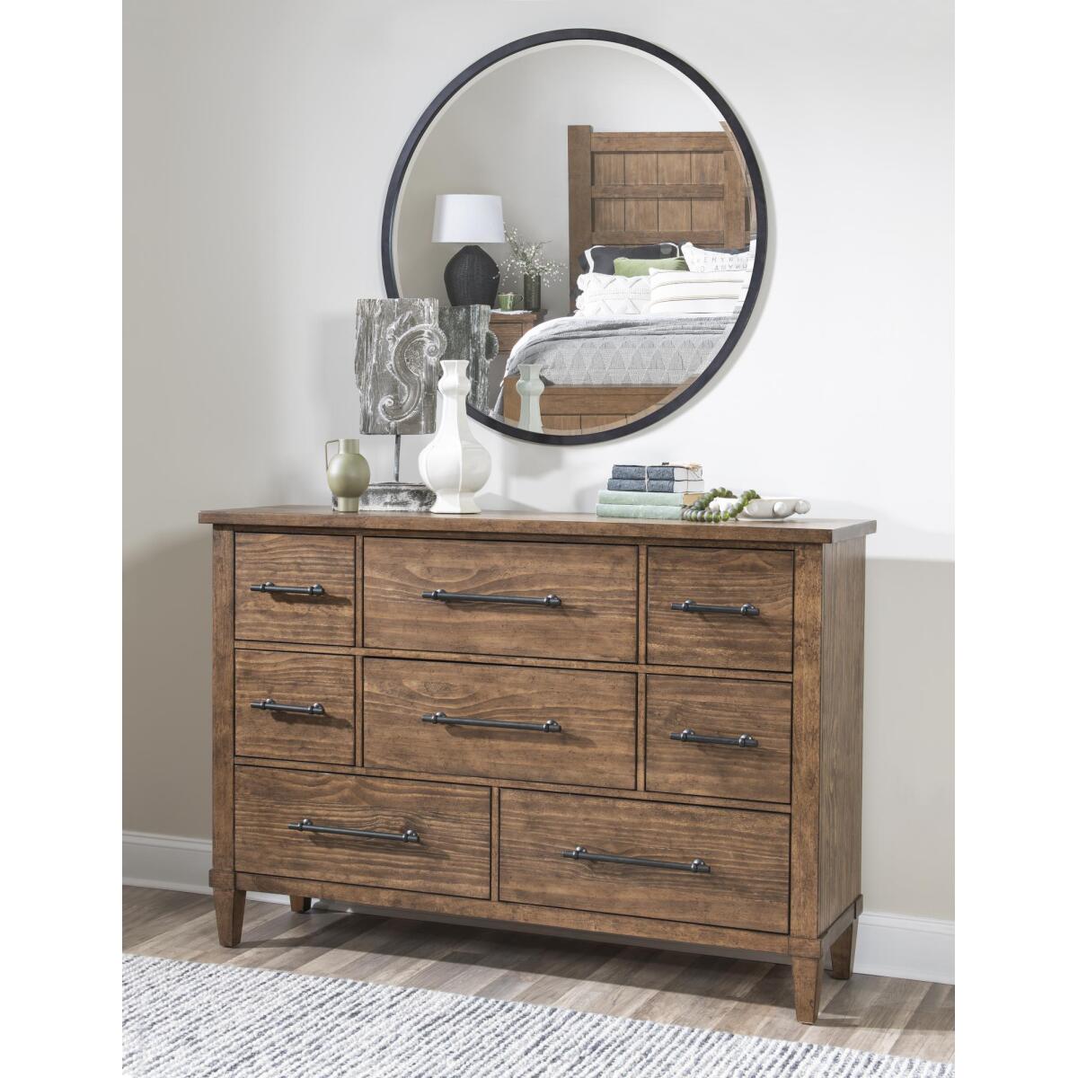 Eight Drawer Dresser Dressers Brown 6