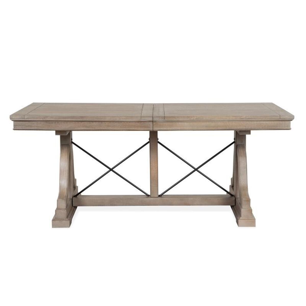 Paxton Place Wood Trestle Dining Table Top SU Dining Table Tops Brown 4