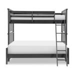 Complete Twin Over Full Bunk Bed Black Finish Youth Beds Black 14