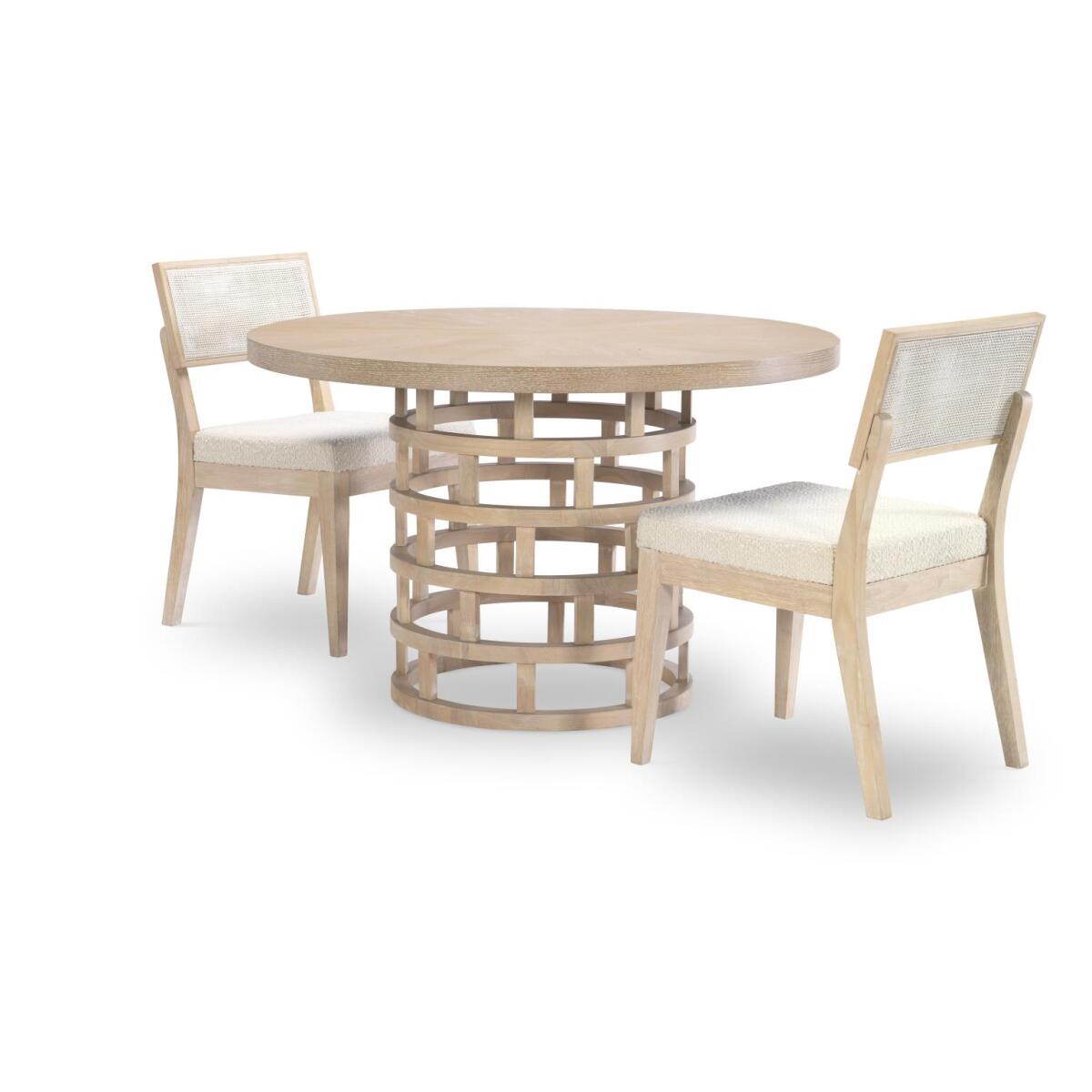 Complete Round Pedestal Table Dining Sets Brown 7