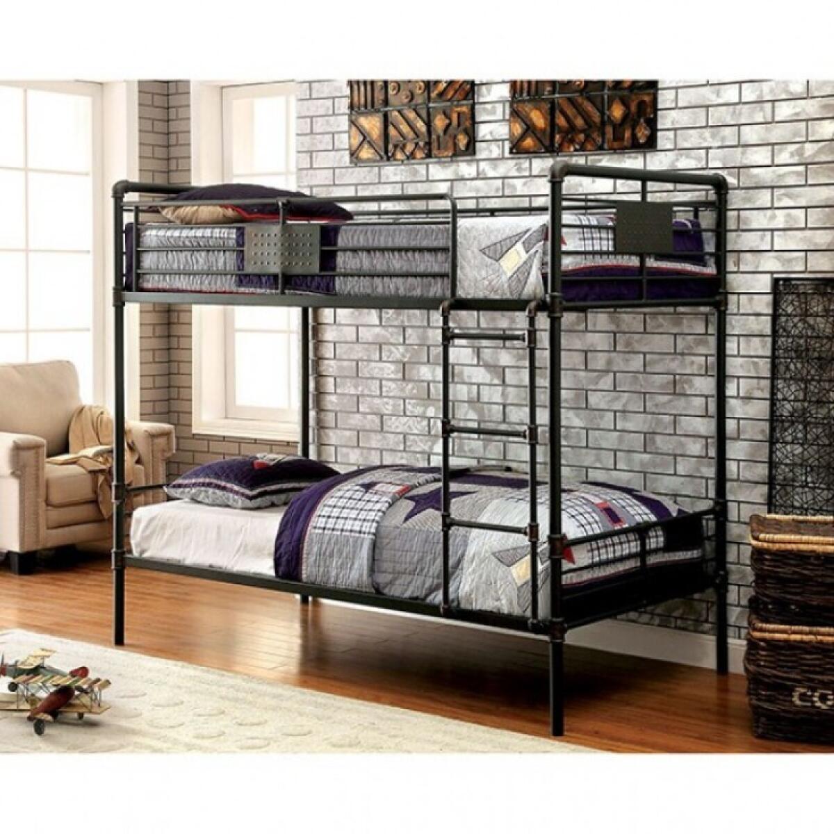 Olga Twin/Twin Bunk Bed Youth Beds Antique Black 5