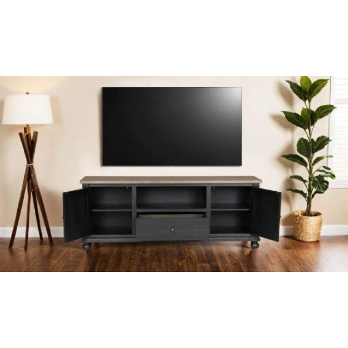 Neue Mills TV Console Entertainment Stands Black 5