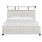 Harper B5321-78 Complete Cal.King Panel Bed w/Metal/Wood Headboard