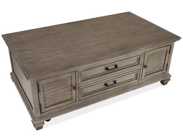 Lancaster Lift Top Storage Cocktail Table w/Casters - Image 6