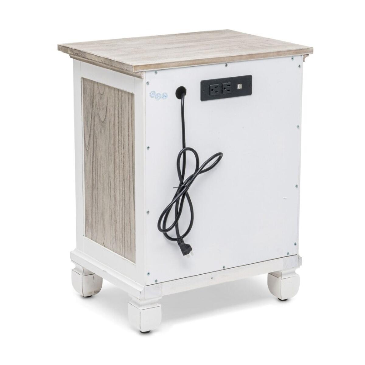 Islamorada 1-drawer / 2-door Electrified Coastal Nightstand - Image 16