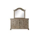 Drawer Dresser with Shaped Mirror Dressers Brown 8