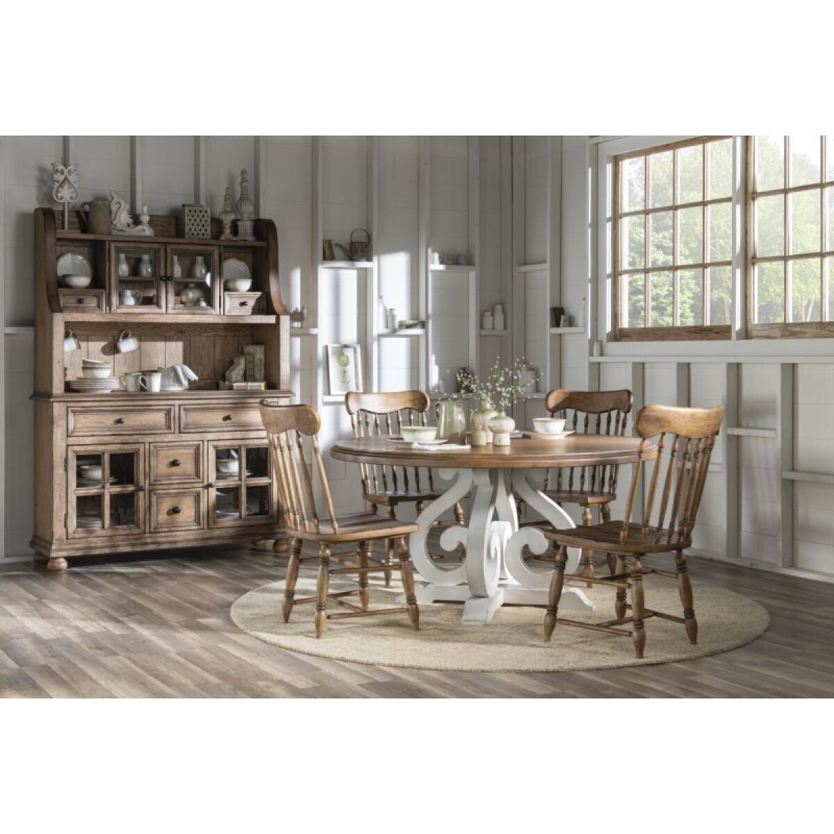 Round Dining Table Dining Tables Barnwood Oak And Picket Fence 8