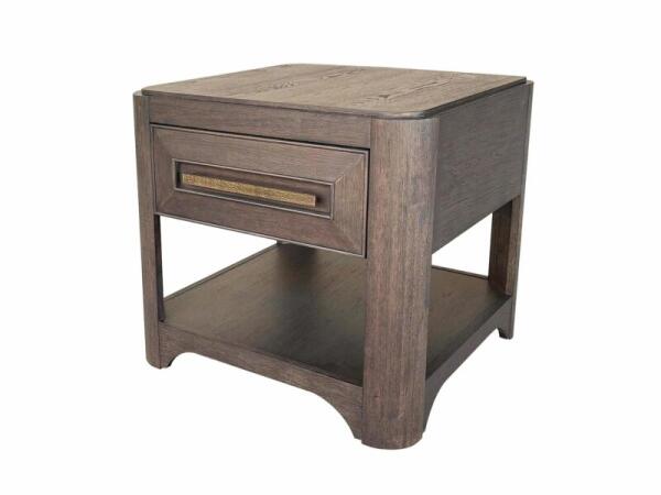 Square End Table With Wood Top End tables Brown 8