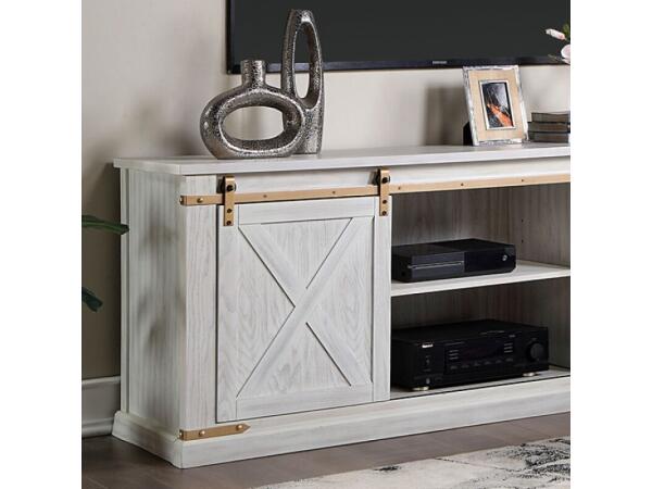 Borrego TV Console Entertainment Stands Antique White
