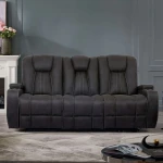 Amirah Glider Loveseat Loveseats Black 2