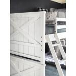 Complete Twin Over Full Bunk Bed White Finish Youth Beds Aged White 17