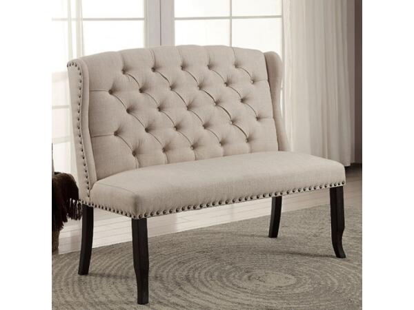 Sania Bench Chairs & Benches Antique Black/Beige