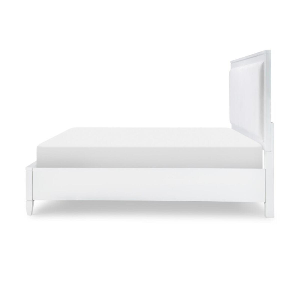 Complete Upholstered Bed King 6/6 White Finish Beds Beds 6