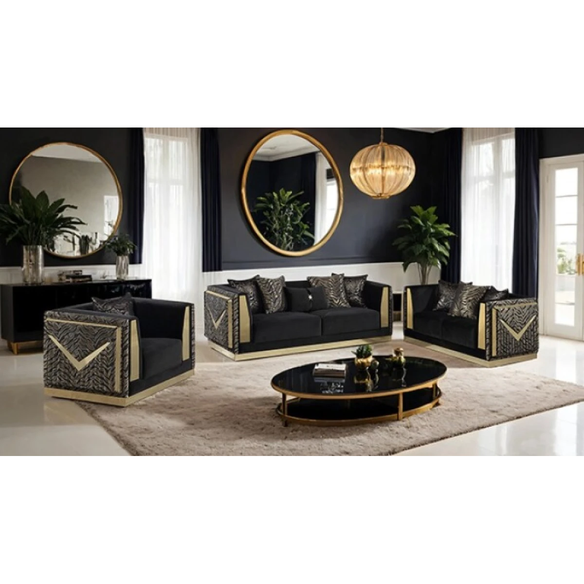 Doriphei Loveseat Loveseats Black 5