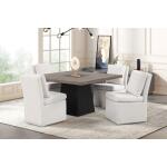 Broager 5 Pc Dining Table Set (White Caster Chairs) - Image 3