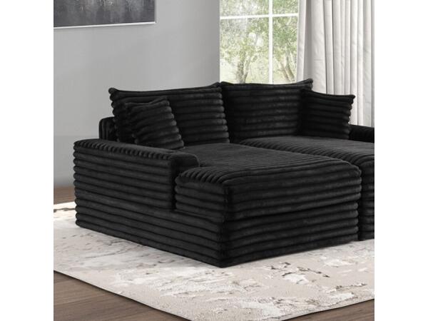 Tavedestrand Double Chaise Sofa Sleeper Sofas Black