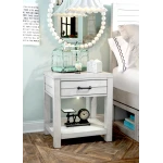Open Night Stand Stone Path Gray Finish Youth Nightstands Cream 9