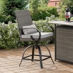Arosa Counter Ht. Swivel Arm Chair (2/CTN) Outdoor Chairs Black/Gray 7