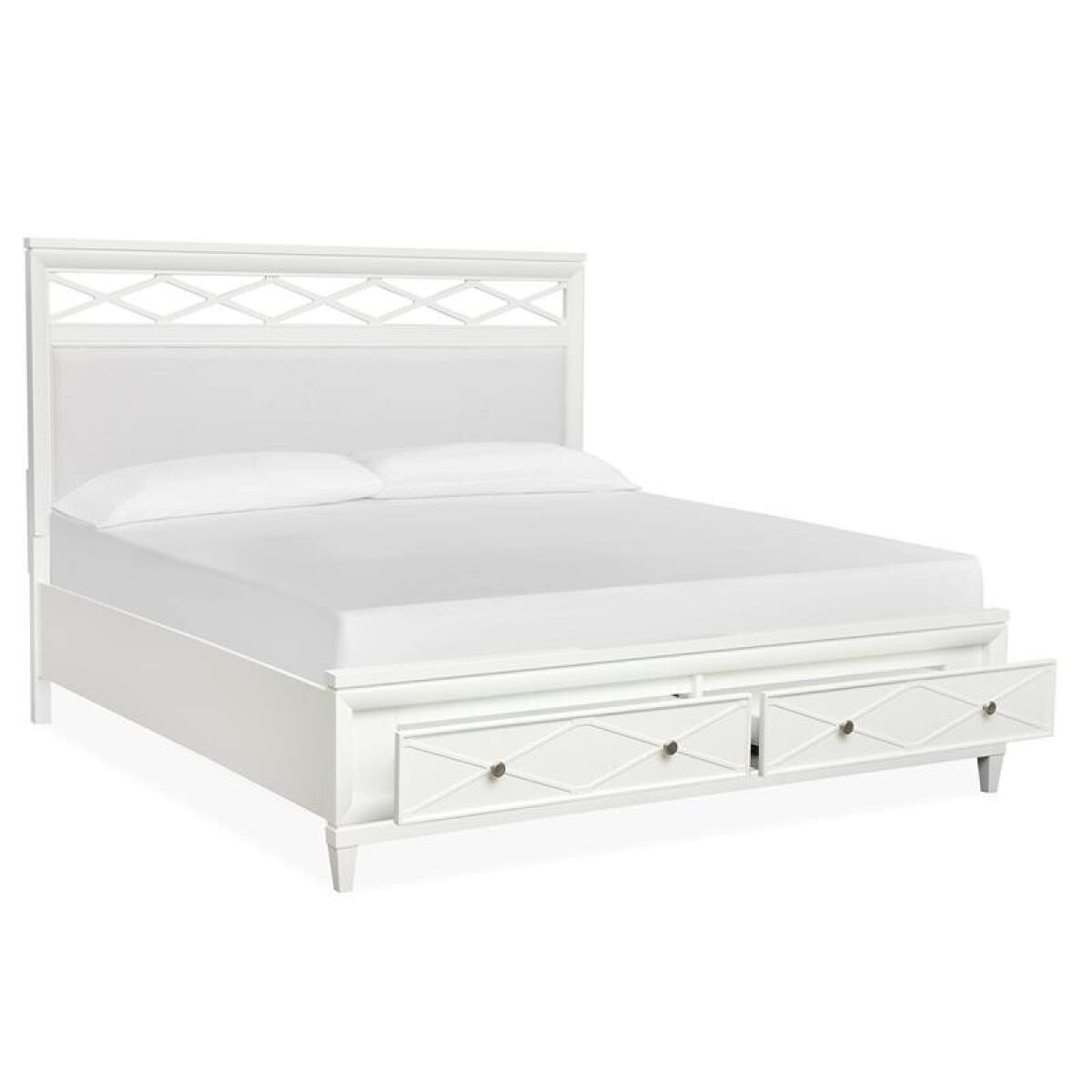 Springhouse Complete King Panel Storage Bed w/Upholstered Headboard Beds Beds 7