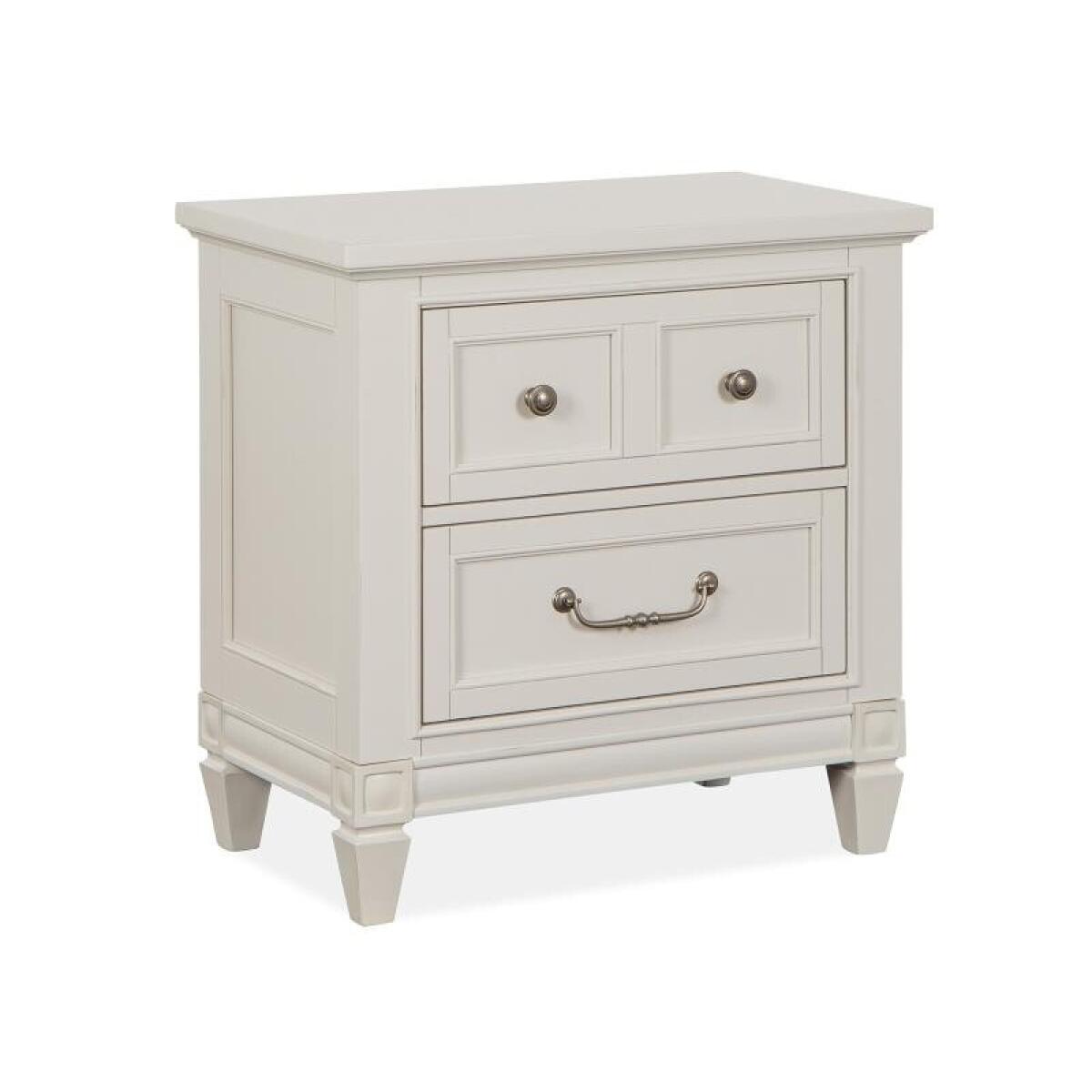 Willowbrook Drawer Nightstand Nightstands Egg Shell White w/slight rub through, M10868 Natural Fabric 14