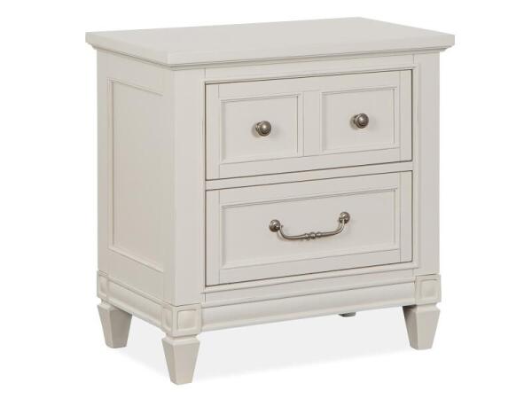 Willowbrook Drawer Nightstand Nightstands Egg Shell White w/slight rub through, M10868 Natural Fabric 26