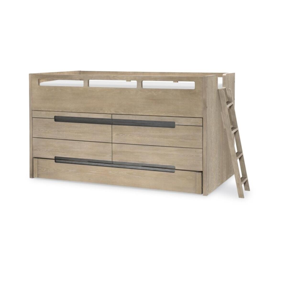 Complete Captains Bed 33 Weathered Oak Finish Youth Beds Brown 18