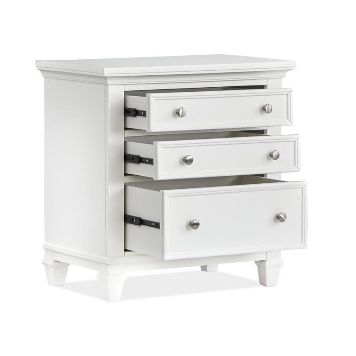 Charleston Drawer Nightstand – White Nightstands Magnussen Home 10