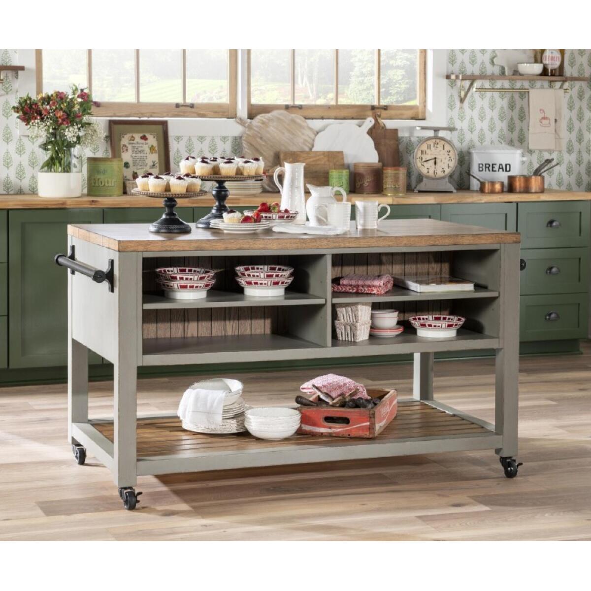 Kitchen Island 6 Drw W/casters - Image 6