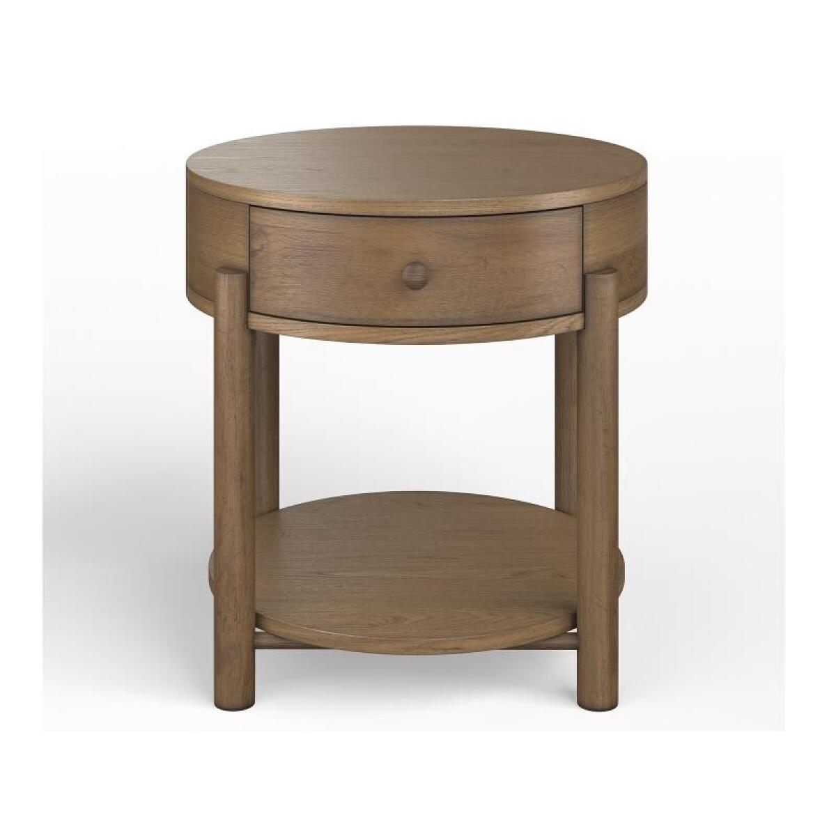 Hadleigh Brown Round End Table - Image 2