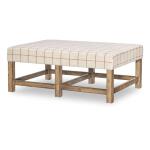 Upholstered Ottoman Cocktail Table Cocktail & Coffee Tables Barnwood Oak 9