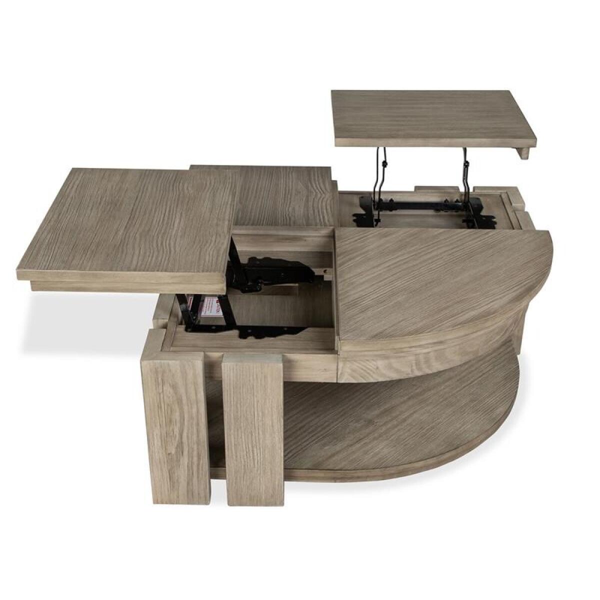 Conrad Pie Shaped Lift Top Cocktail Table w/Casters - Image 9