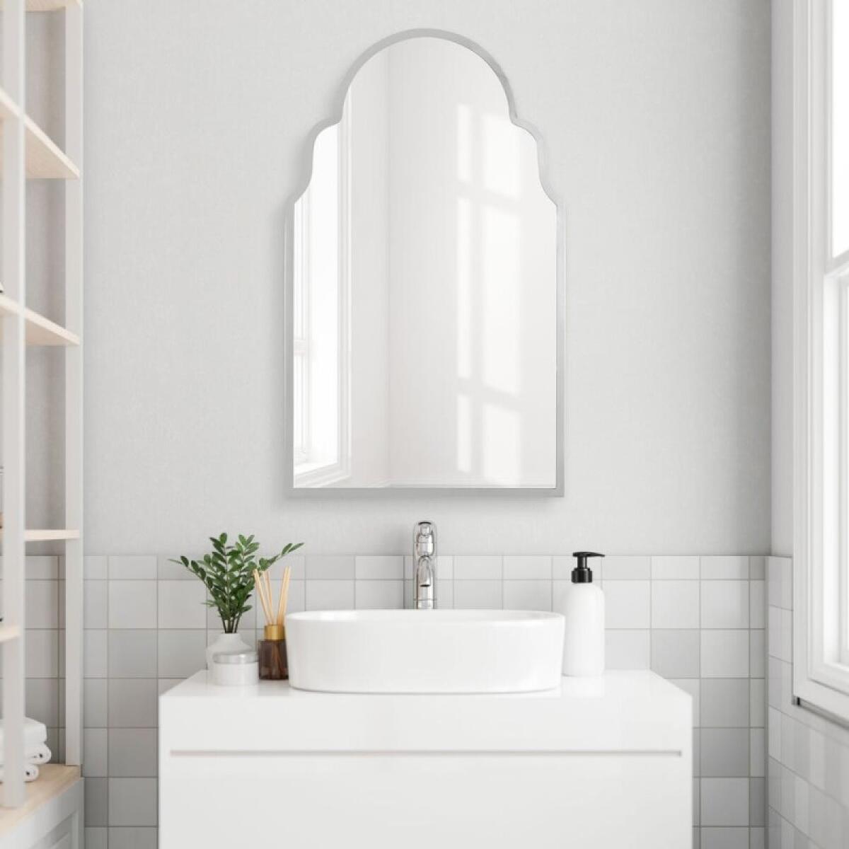 Brayden Arch Mirror, Nickel - Image 4