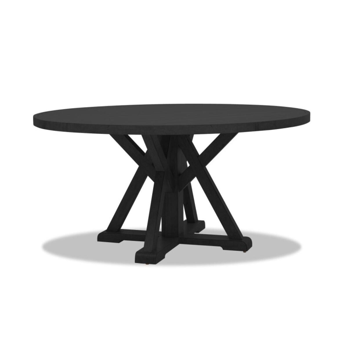 Complete Round Pedestal Table Dining Sets Black 5