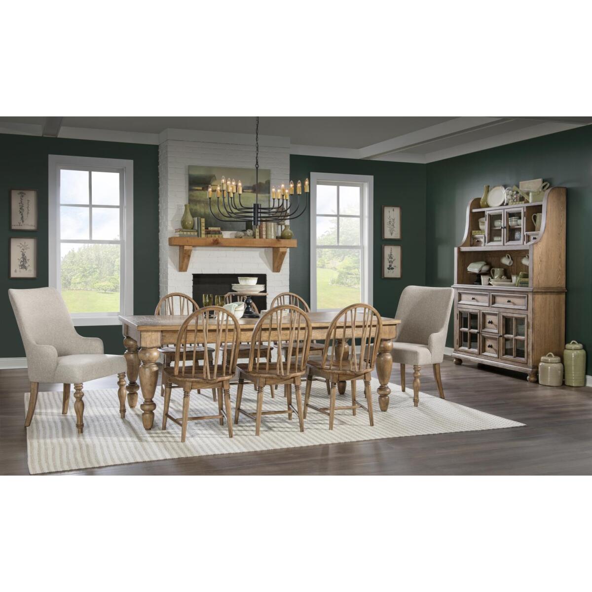 Upholstered Arm Chair Chairs & Benches Barnwood Oak 8