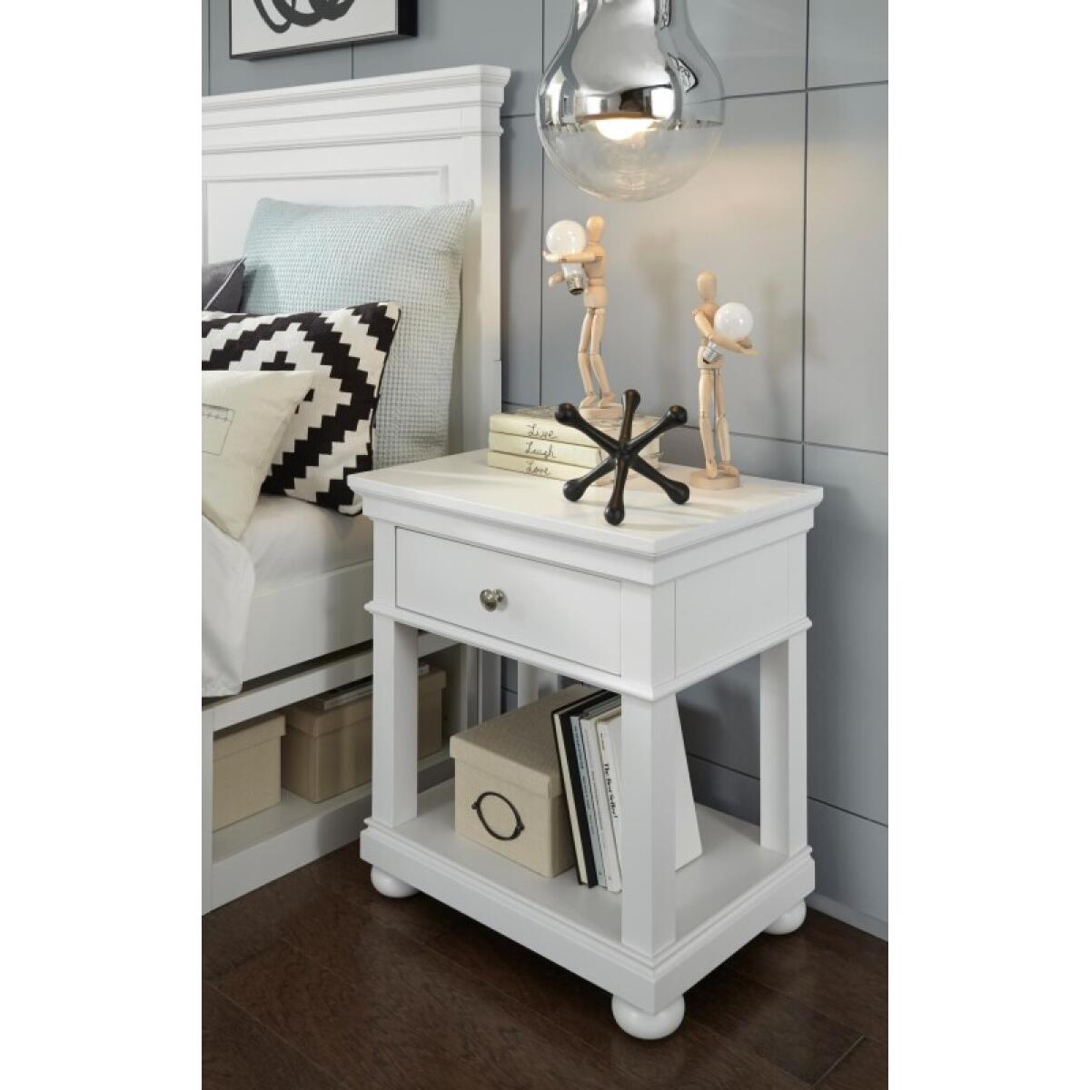 Open Night Stand White Finish - Image 3