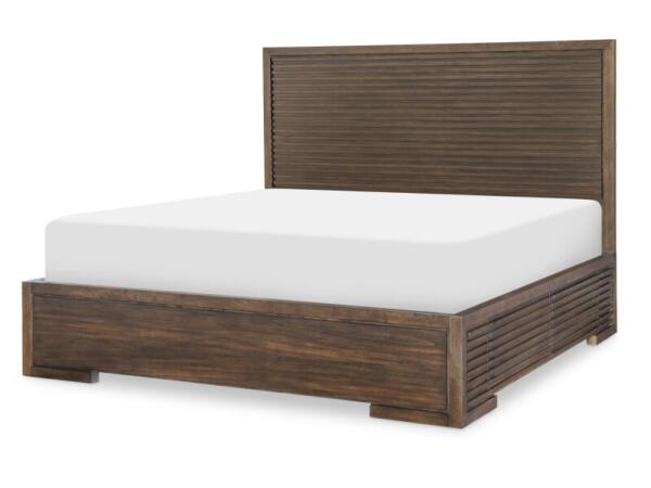 Complete Panel Bed W. 1 Side Storage Queen 5/0 Beds Beds