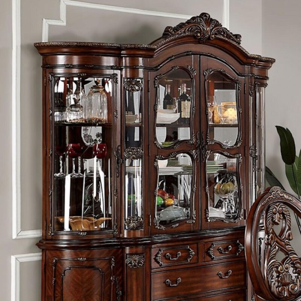 Normandy Hutch & Buffet Dining Storage Brown 4