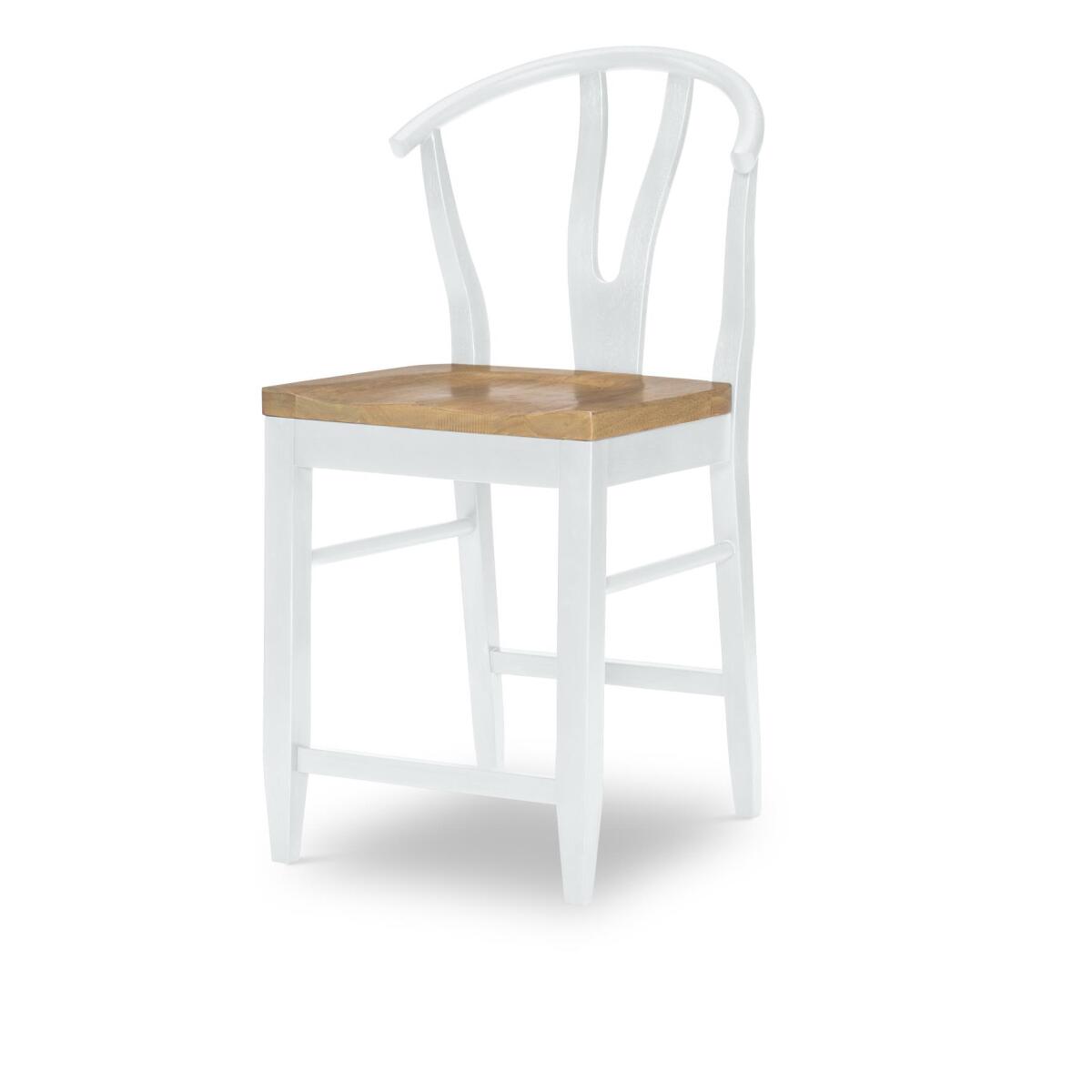 Wishbone Back Counter Height Chair White - Image 2