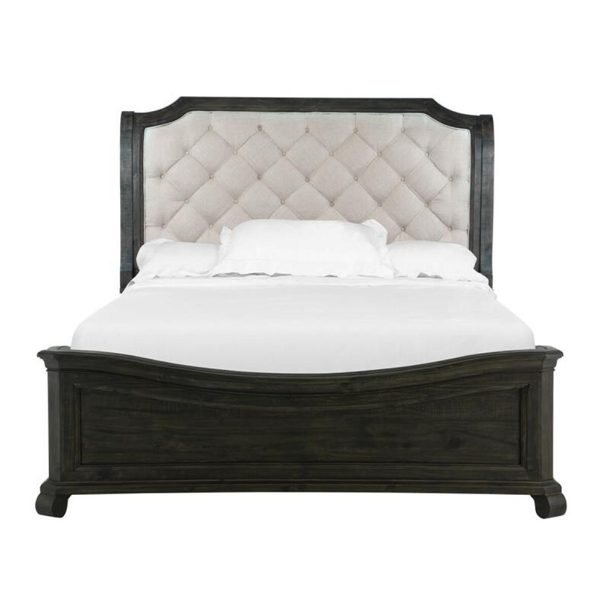 Bellamy Complete King Sleigh Bed w/Shaped Footboard Beds Beds 4