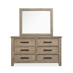 Dresser with Landscape Mirror Dressers Brown 11