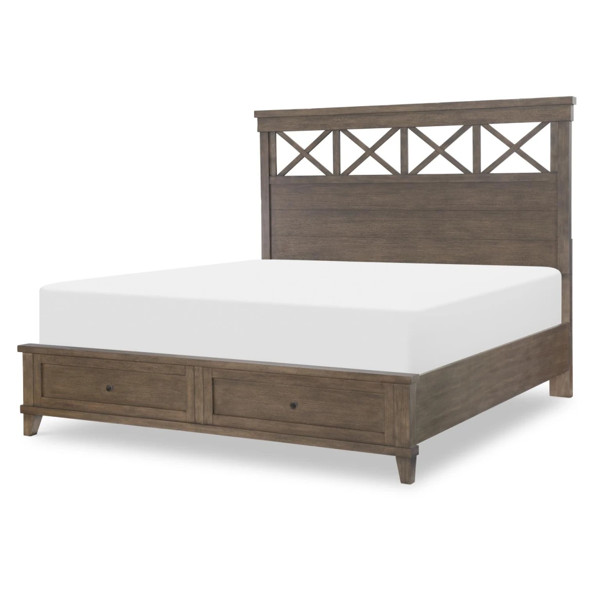 Complete Panel Bed W Storage Footboard Queen 5/0 - Image 2