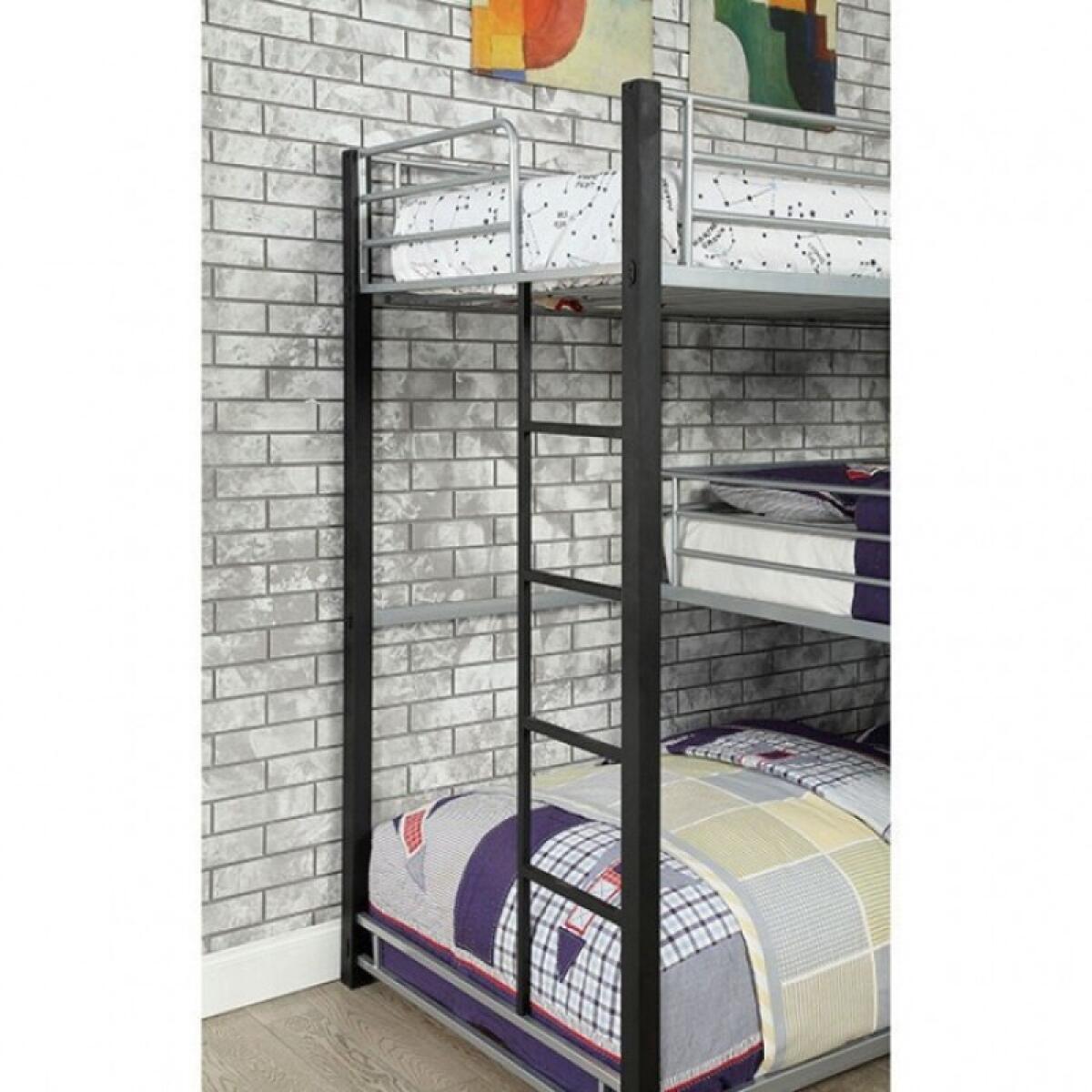 Aubrey Twin Triple Decker Bed Youth Beds Black 7