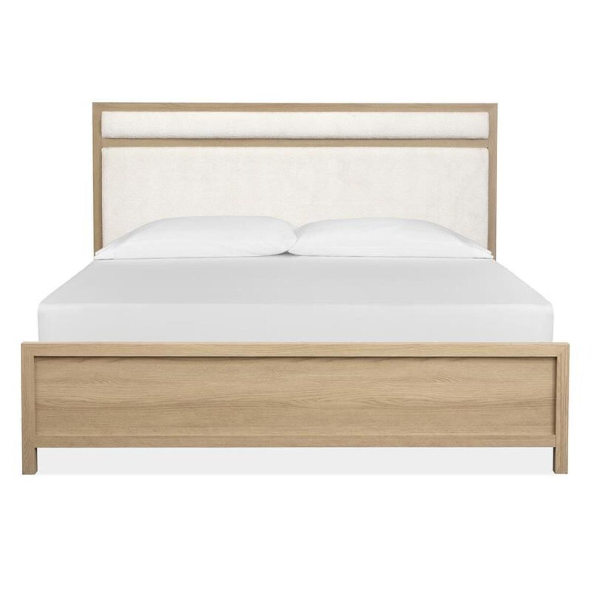 fe4a83081800c35e99ae3750e139bfb1 Merrifield Complete King Panel Bed w/Upholstered Headboard - Image 1