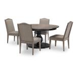 Complete Round Table Dining Sets Black 21