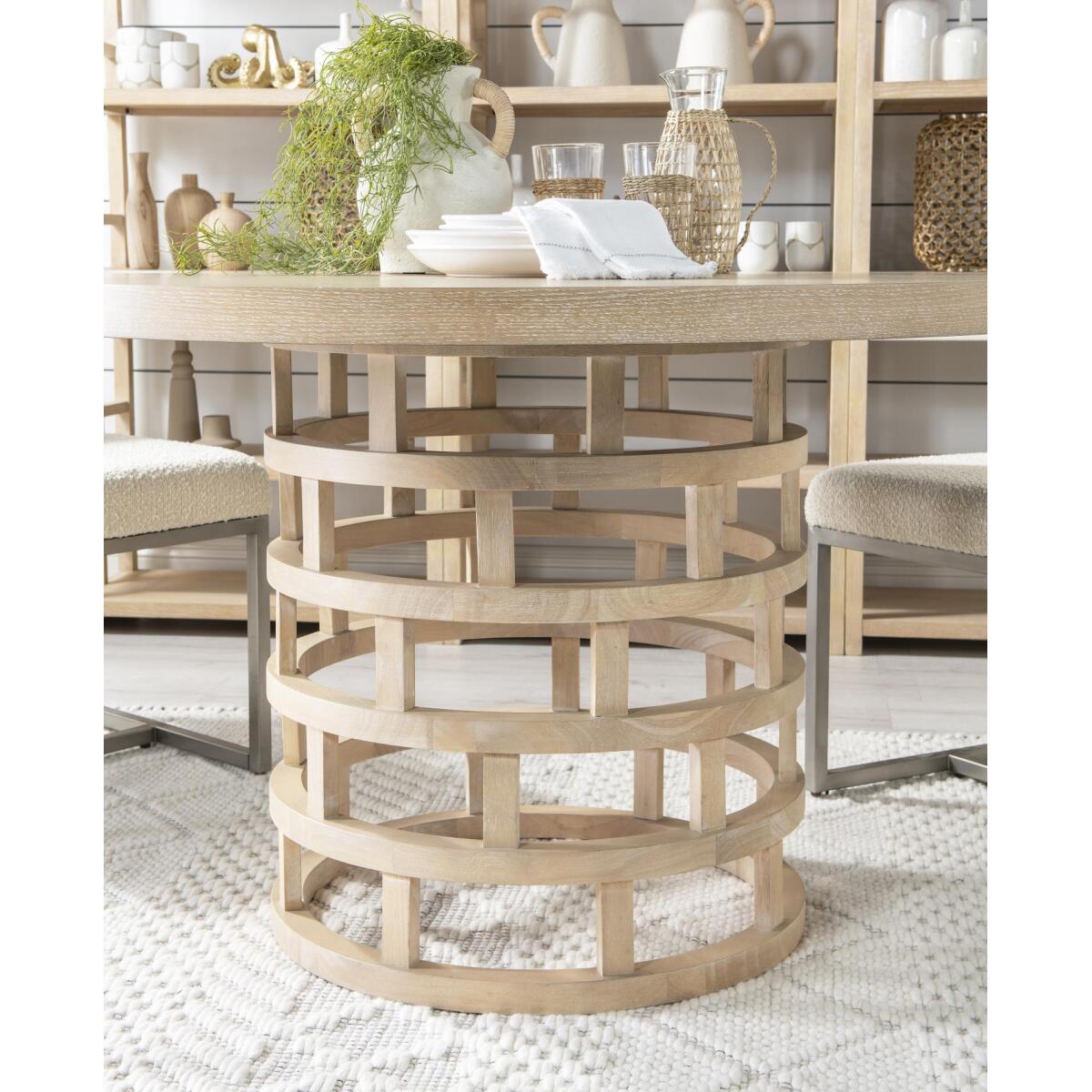 Complete Round Pedestal Table Dining Sets Brown 5