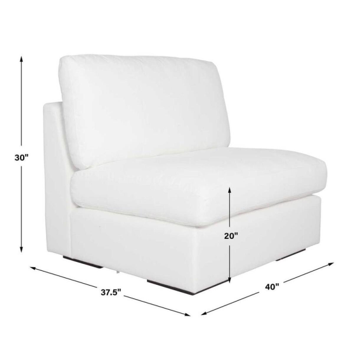 Refuge Sofa, Armless, Arctic White - Image 9