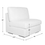 Refuge Sofa, Armless, Arctic White - Image 9