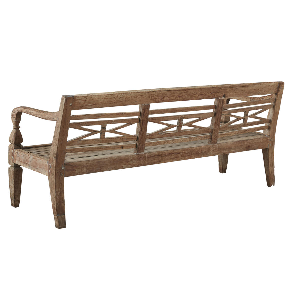 Antique Plantation Grown Teak Bench - Image 3