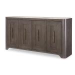 Credenza With Wood Top Dining Storage Brown